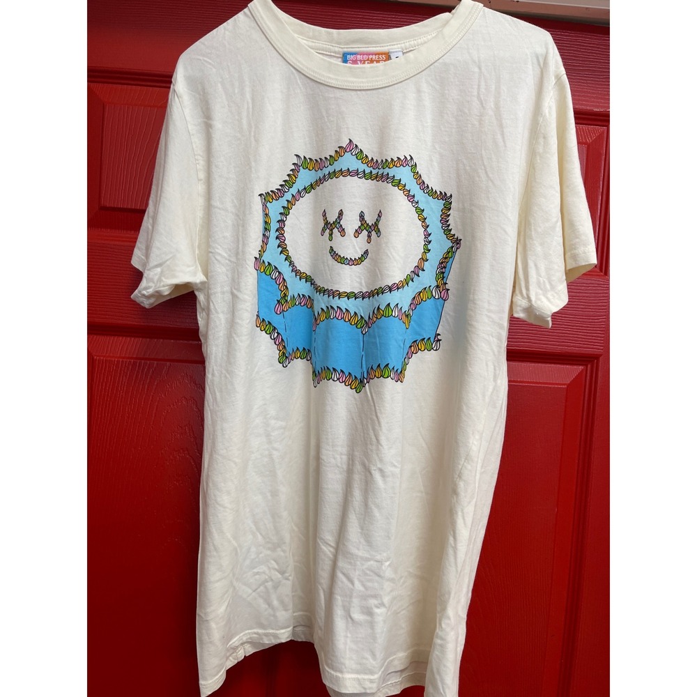 Big Bud Press 5 Year Anniversary Collection Cake Graphic T-Shirt Cream Large